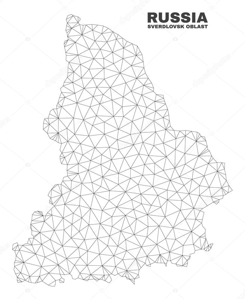 Vector Polygonal Mesh Sverdlovsk Region Map