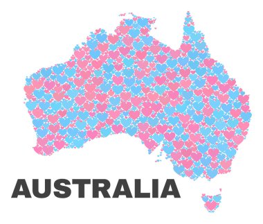 Avustralya harita - Valentine Kalpler mozaiği