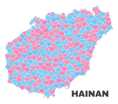 Hainan harita - Valentine Kalpler mozaiği