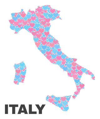 İtalya: - mozaik güzel kalpler