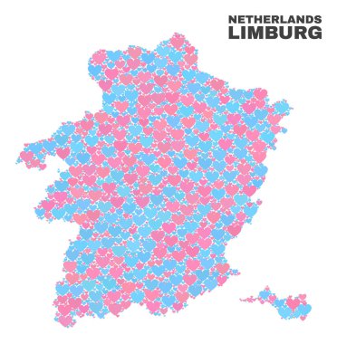 Limburg eyaletinin harita - Valentine Kalpler mozaiği