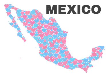 Meksika harita - Valentine Kalpler mozaiği