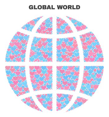 Gezegen Dünya - mozaik güzel kalpler