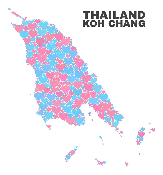 Koh Chang harita - Love Hearts mozaiği