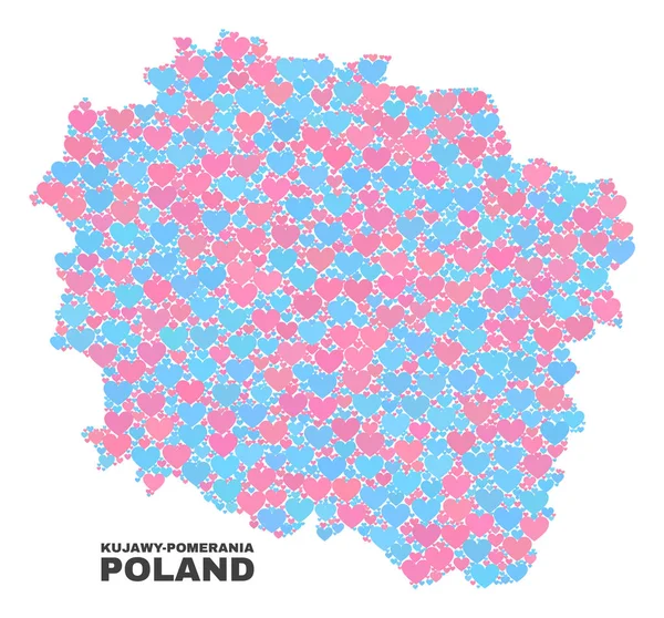 Kujawy-Pomerania eyaletinde harita - Valentine Kalpler mozaiği