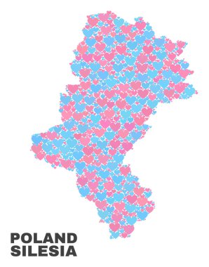 Silesian Voivodeship harita - Valentine Kalpler mozaiği