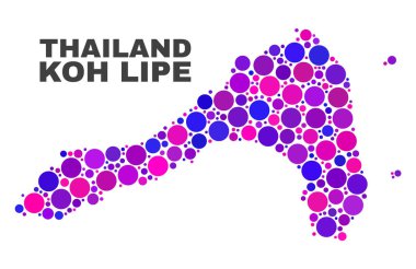 Mozaik Koh Lipe harita daire nokta