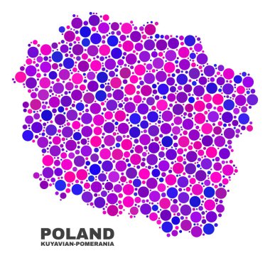 Mozaik Kuyavian-Pomeranian Voyvodalığı sferik öğeleri haritası