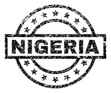 Dokulu Nijerya damga mühür çizik