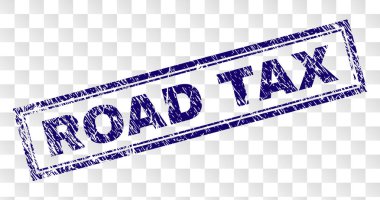 Çizilmiş yol vergisi dikdörtgen damgası