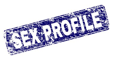 Yuvarlatılmış dikdörtgen damga Grunge seks profil çerçeveli