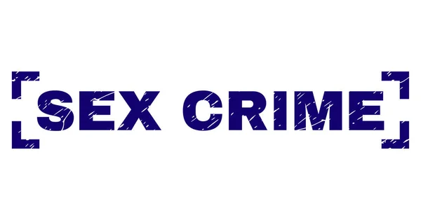 Graffiato strutturato SEX CRIME timbro sigillo tra angoli — Vettoriale Stock
