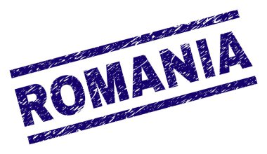 Grunge Romanya damga mühür dokulu