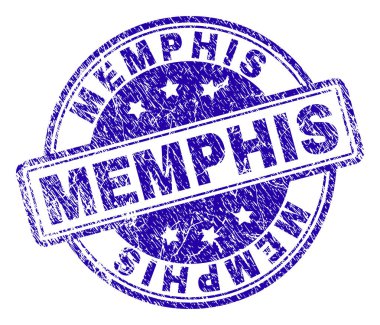 Dokulu Memphis damga mühür çizik