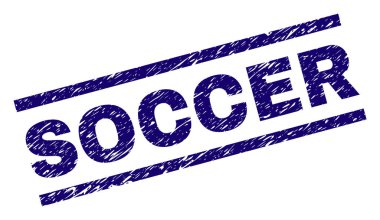 Grunge futbol damga mühür dokulu