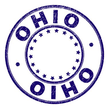 Damga mühür yuvarlak çizik dokulu Ohio