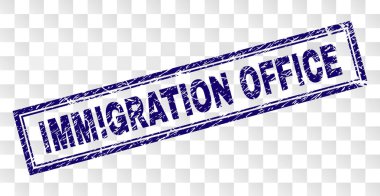Çizik Göçmenlik Office dikdörtgen damgası