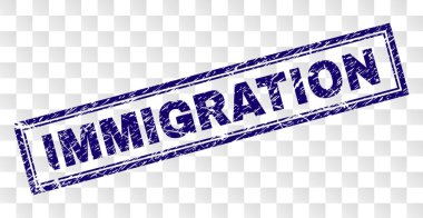 Çizik Göçmenlik dikdörtgen damgası