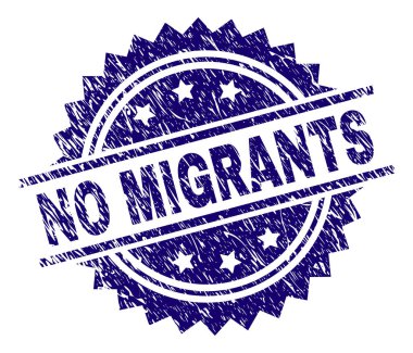 Dokulu Hayır çizik göçmenler damga mühür