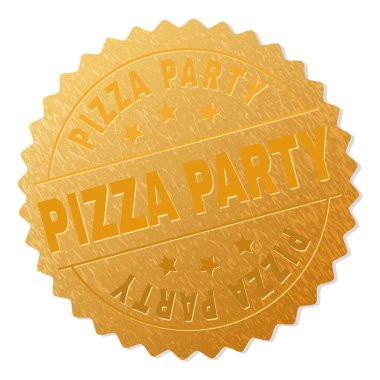 Altın Pizza partisi madalyon damgası