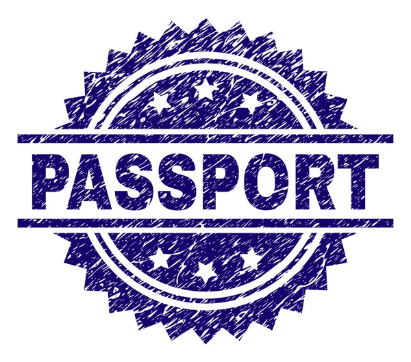 Sello de sello PASSPORT texturizado Grunge — Vector de stock