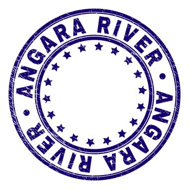 Dokulu Angara Nehri damga mühür yuvarlak çizik