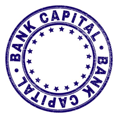Grunge banka sermaye yuvarlak damga mühür dokulu