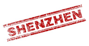 Grunge Shenzhen damga mühür dokulu