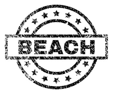 Grunge Beach damga mühür dokulu