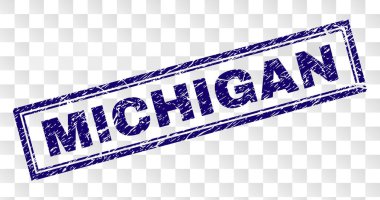 Grunge Michigan dikdörtgen damgası
