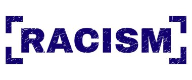 Grunge ırkçılık damga mühür köşeler arasında dokulu