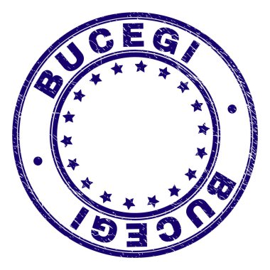 Dokulu Bucegi yuvarlak damga mühür çizik