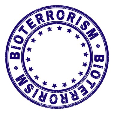 Dokulu biyoterörizm yuvarlak damga mühür çizik