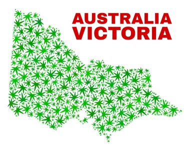 Esrar kolaj Avustralya Victoria harita bırakır