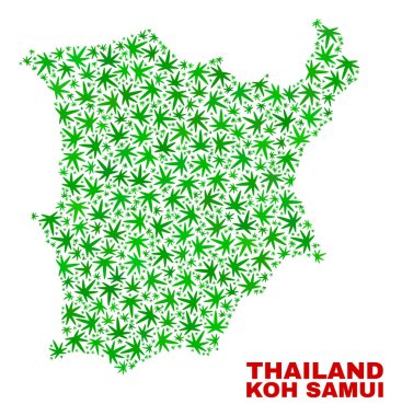 Kenevir mozaik Koh Samui Haritası bırakır