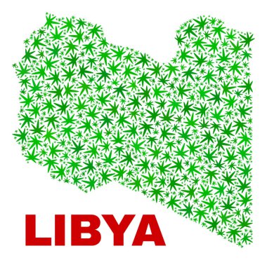 Kenevir yaprak kolaj Libya Haritası