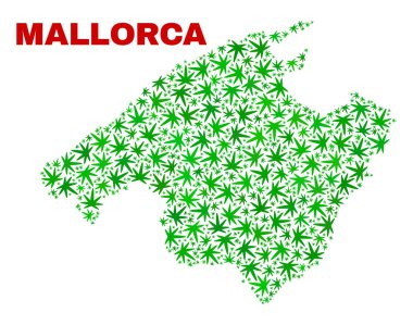 Kenevir yaprak mozaik Mallorca Haritası
