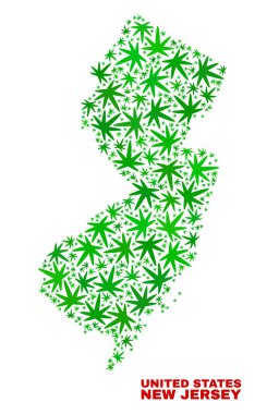 Esrar kolaj Yeni Jersey eyalet harita bırakır