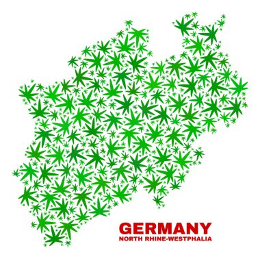 Kenevir yaprak mozaik Kuzey Ren-Vestfalya arazi haritası