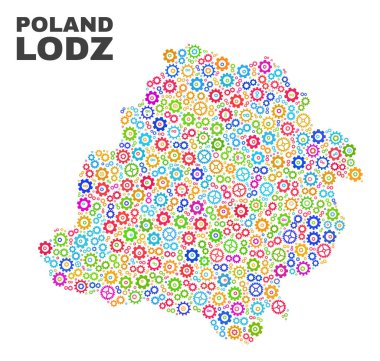 Mozaik Lodz Voyvodalığı Cog öğeleri haritası