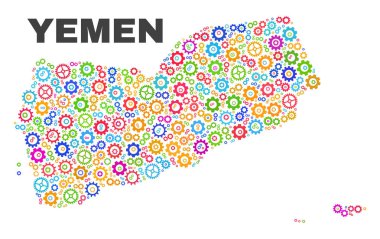 Mozaik Yemen vites öğeleri haritası