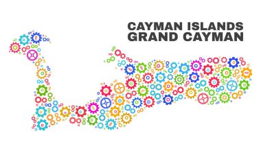 Mozaik Grand Cayman Adaları'ndaki Gearwheel öğeleri haritası
