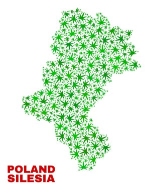 Kenevir mozaik Silesian Voivodeship harita bırakır