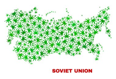 Esrar yaprakları mozaik Sovyetler Birliği harita