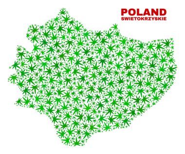 Esrar kolaj Swietokrzyskie Voyvodalığı harita bırakır