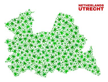 Esrar yaprakları mozaik Utrecht il Haritası