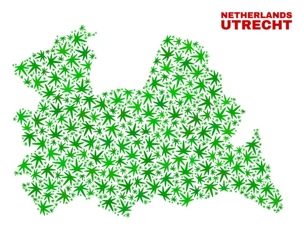 Esrar yaprakları mozaik Utrecht il Haritası