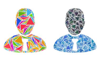 Üçgen Şef mozaik simgeler