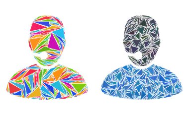 Üçgen operatör mozaik simgeler