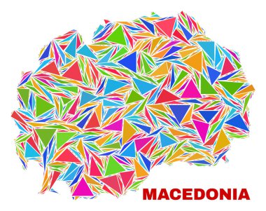 Makedonya haritası-renk üçgeni mozaiği